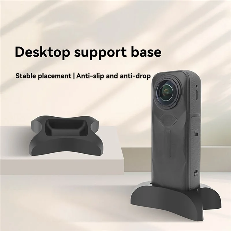 3CGRO-For Insta360 X5 Camera Desktop Support Base Soft Rubber Non-Slip Mount Stand Fixed Shooting Holder Accessories