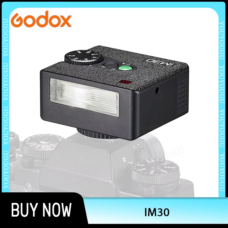 Godox iM30 Mini Flash Portable Manual Flash for Various Camera Models Output Levels 1/64 to Full Outdoor Custom Gifts