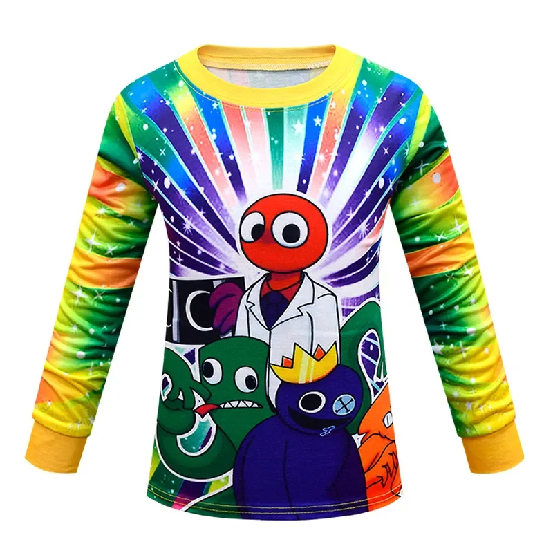 Garçons vêtements arc-en-ciel amis enfants pyjamas pantalons ensemble vêtements de nuit de dessin animé enfants pyjamas pour filles enfant en bas âge bébé tenues pyjama