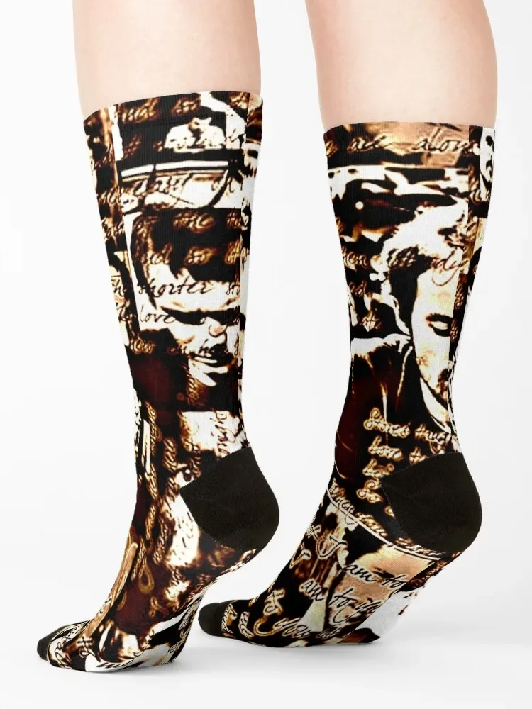 A Rice Volcano Socks winter gifts Crossfit with print Christmas Socks For Girls Men's