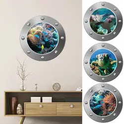 M410 Sea life Shark Fish Submarine Window Wall Stickers Refrigerator Bathroom Home Decoration Mural Art Animal Decals