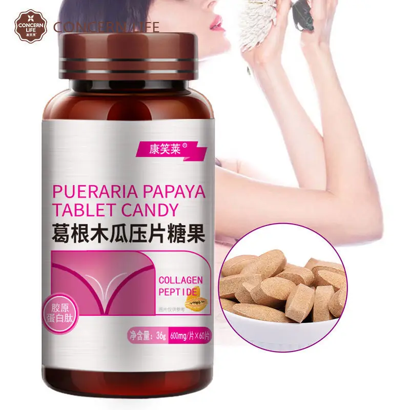 Natural Organic Enlarged Female Breast Size Capsules Plants Pueraria Mirifica Papaya Extract Enhancement Women Hormone Estrogen