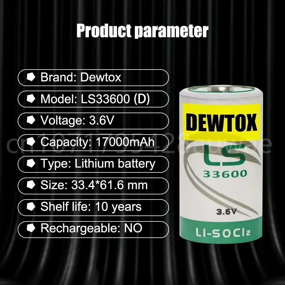 10PCS LS33600 CNC 17000mAh machine tool PLC detector flowmeter lithium battery 3.6V MADE IN FRANCE GAS METER CUSTOMIZATION