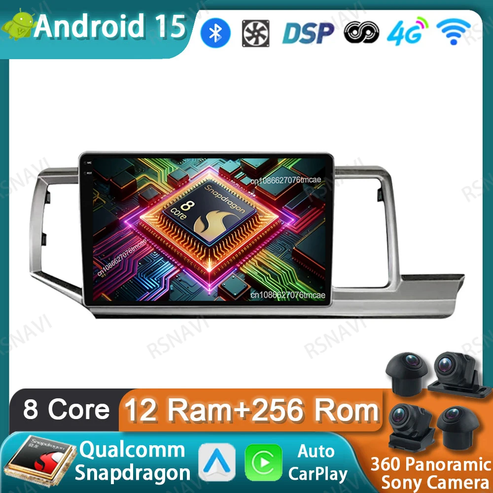 

Car Radio Android 15 For Honda Stepwgn 2.0 RK 2009-2013-2015 Qualcomm QLED DSP Head Unit Multimedia Wireless Carplay Auto Stereo