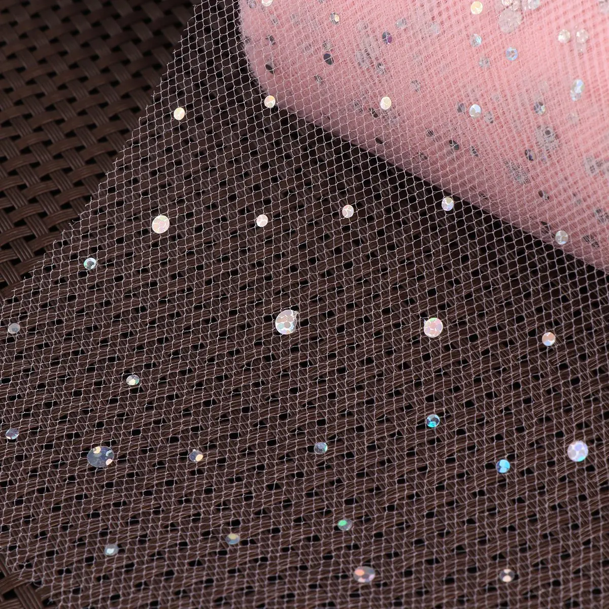 

15Cm 25 Yards Glitter Sequin Tulle Roll Wedding Decoration Tutu Fabric Diy Craft Party Supplies Light Pink Organza Rolls Yarn