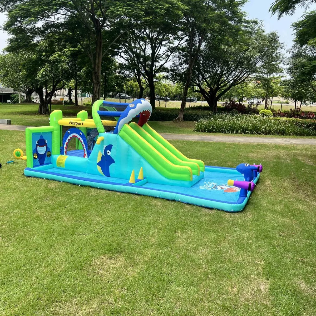 Factory Stock Home Use Multi Functional Trampoline Inflatable logo Slide Sports Slide Indoor Play Centre