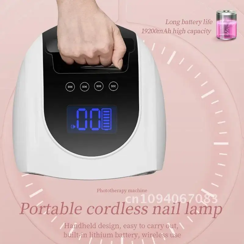 Lámpara UV recargable para uñas, esmalte de Gel de 96W, luz LED para uñas, secador inalámbrico para decoración, novedad de 2023