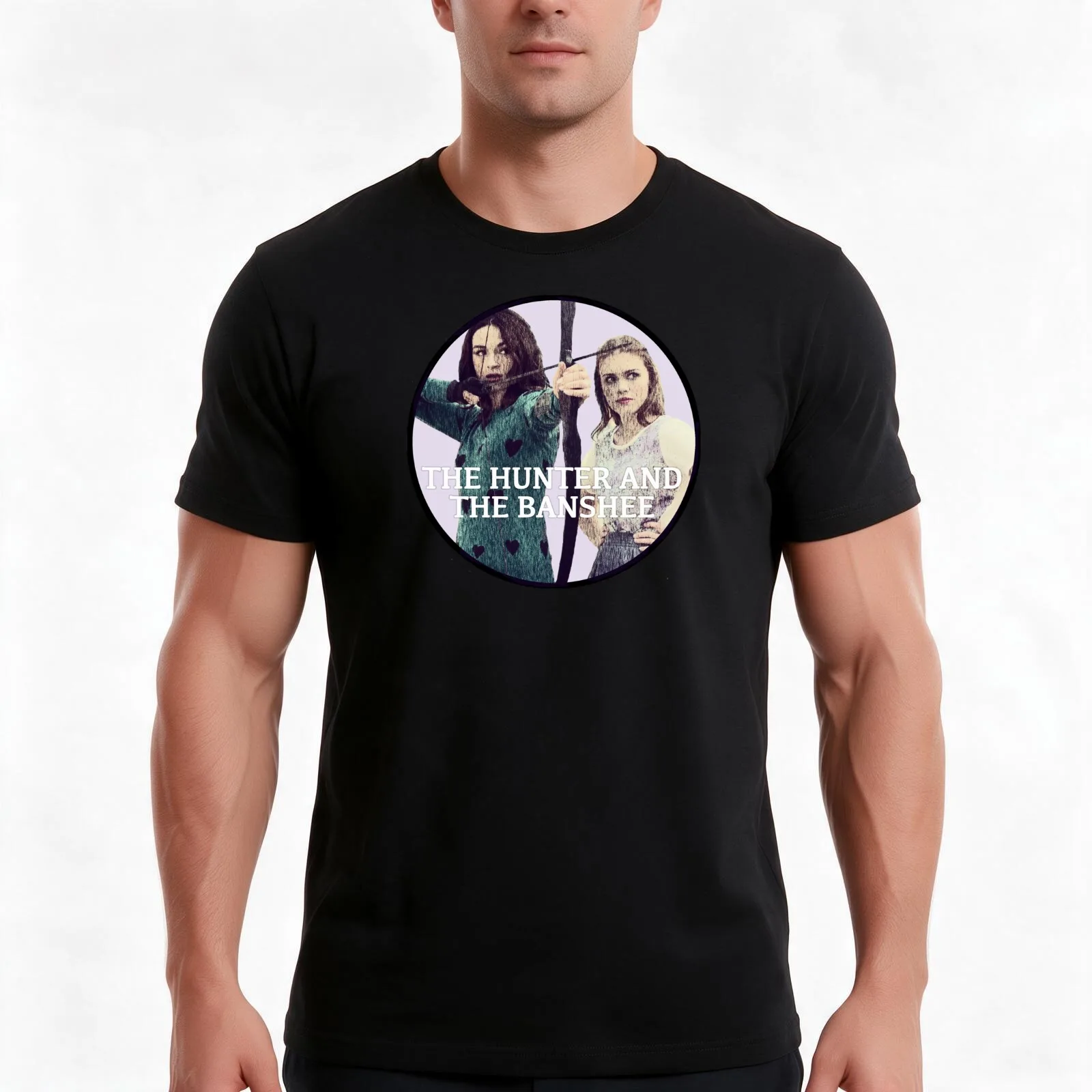 Hunter and the Banshee T-Shirt, Summer Casual Cotton Tee, Oversized Streetwear Tops, Vintage Graphic Print, Unisex Men Women