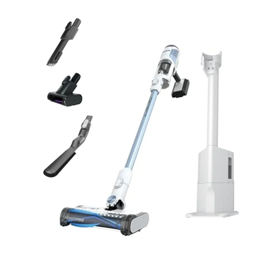 

Detect Clean Empty Lightweight Cordless Vacuum Cleaner with Auto-Empty System HEPA Filter, Portable Handheld Attachment, Powerf