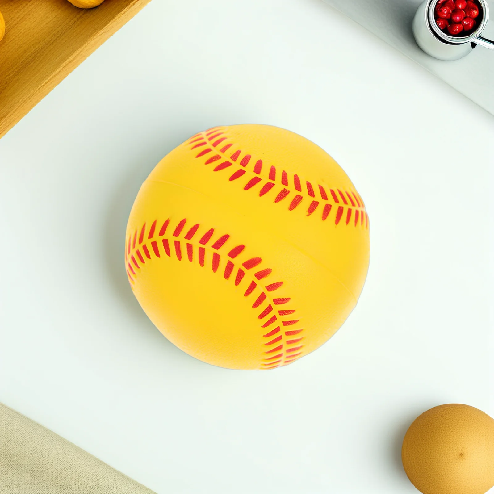4Pcs Lightweight PU Foam Practice Baseballs for Training, Bounce-Resistant Softballs for Teens & Family Sports Drills