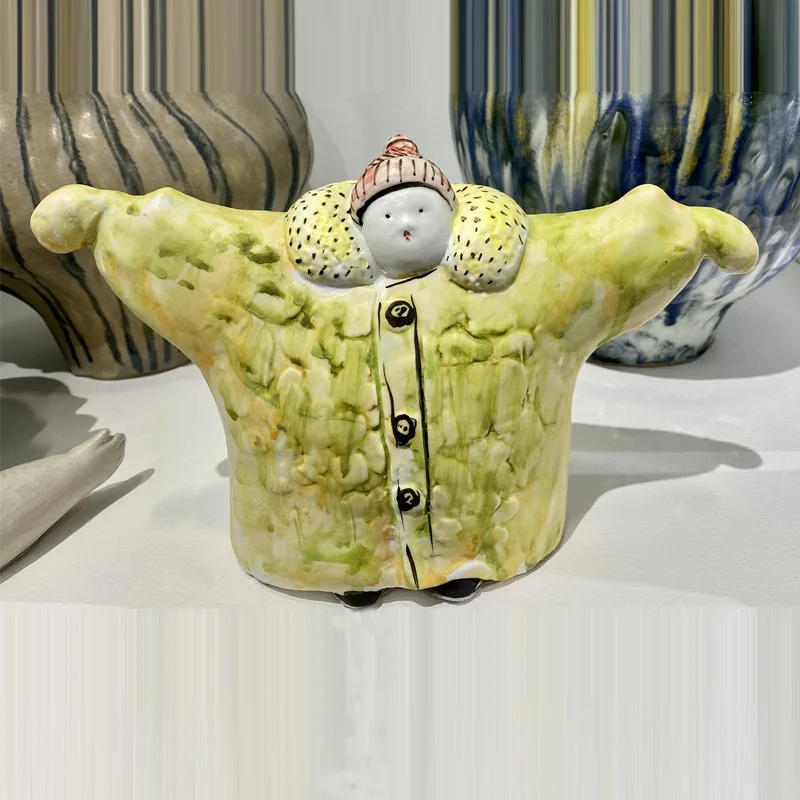 Nordic Minimalist Character Cartoon Ceramic Ornaments Home Model Room Soft Furnishings Bedroom Tabletop Sculpture Decorations
