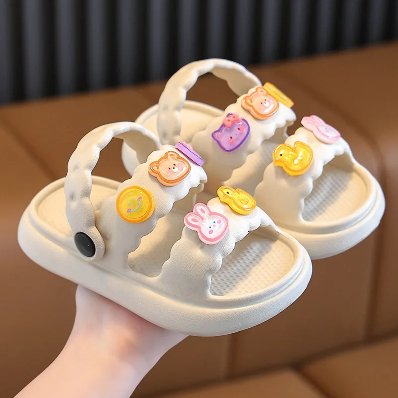 Kids sandals for girls summer boys girls baby little girls princess soft soled beach non-slip bath girls sandals