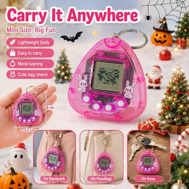 Novel Claw Machine Shaped Hanging Ornament, Mini Handheld Electronic Virtual Pet Game Device