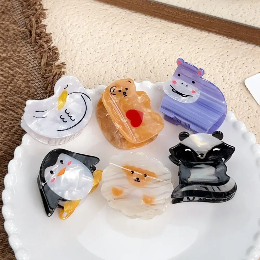 

Fashion Acetic Acid Acetate Penguin Hair Claw Love Bear Sheep Cartoon Hair Clip Y2k Hair Accessories Shark Clip Daily