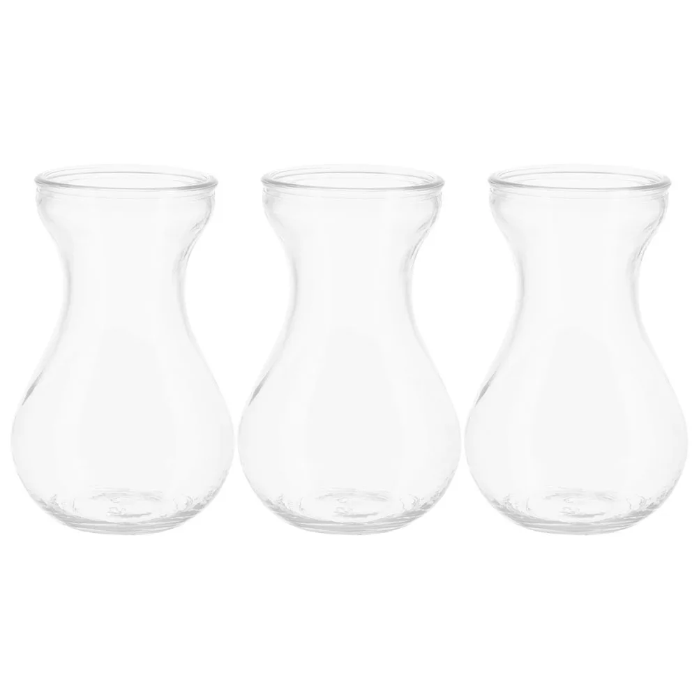 

3Pcs Modern Clear Glass Vase Creative Hydroponic Plant Pot Flower Holder Rustic Table Centerpiece Home Decoration Wedding