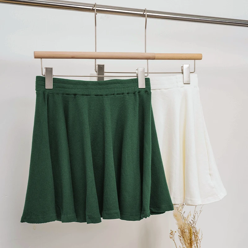 Casual Pleated Skirt Women Cotton Fashion Summer Versatile Mini Skirt Female Clothing Clearance