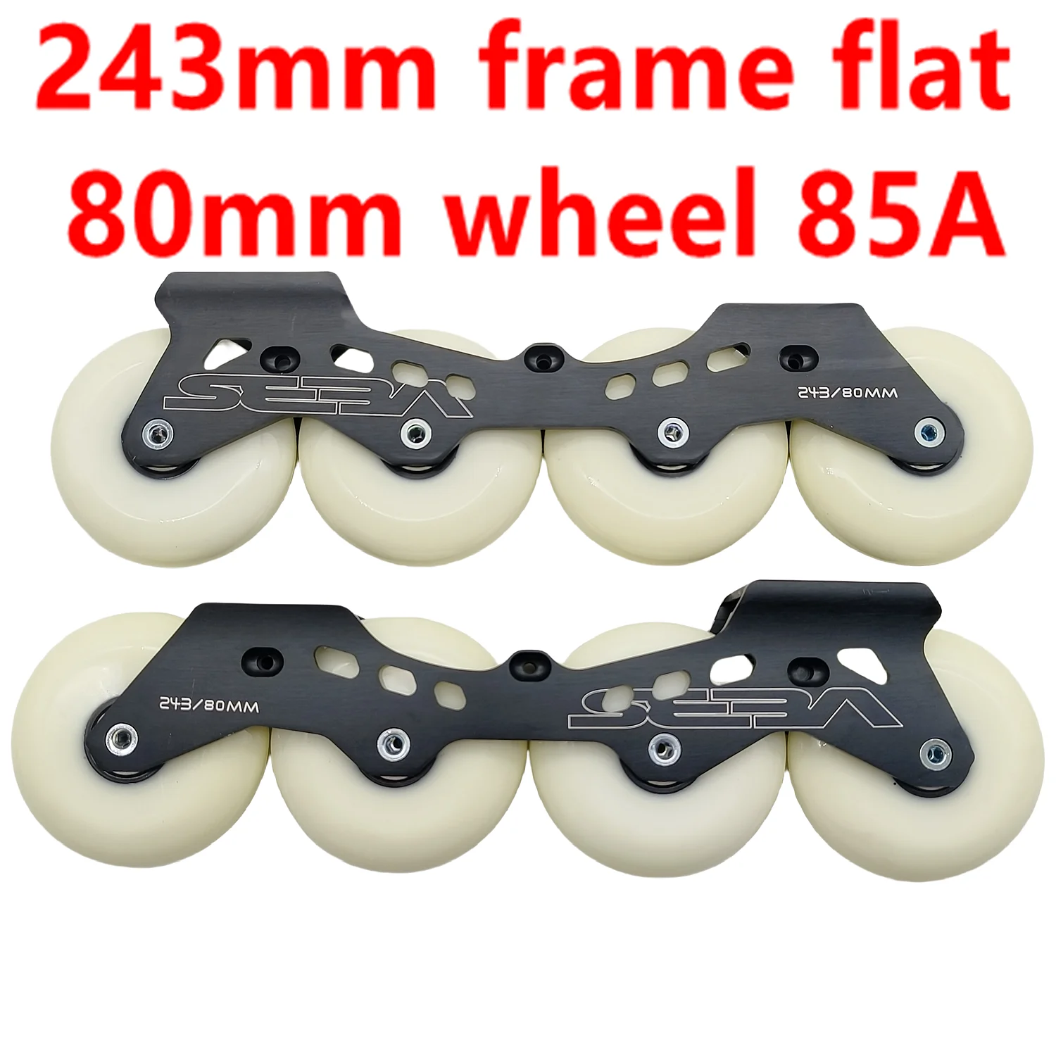 Free shipping inline skate frame flat 243mm with wheels 80mm 85a high respond