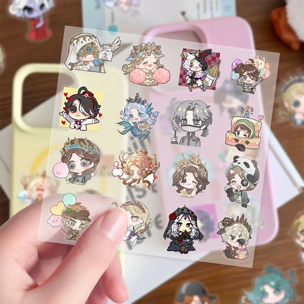 208 투명한 다섯 번째 사람 귀엽고 추상적이고 재미있는 만화 이모티콘 데스크탑, 벽 및 노트북 DIY 스티커