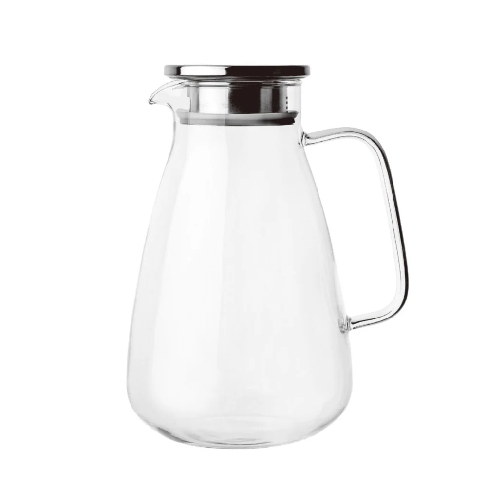 

2600ml Glass Water Pitcher Heat Resisttant High Borosilicate Glass Cold Water Kettle Large Capacity with Lid Iced Tea Juice Jug