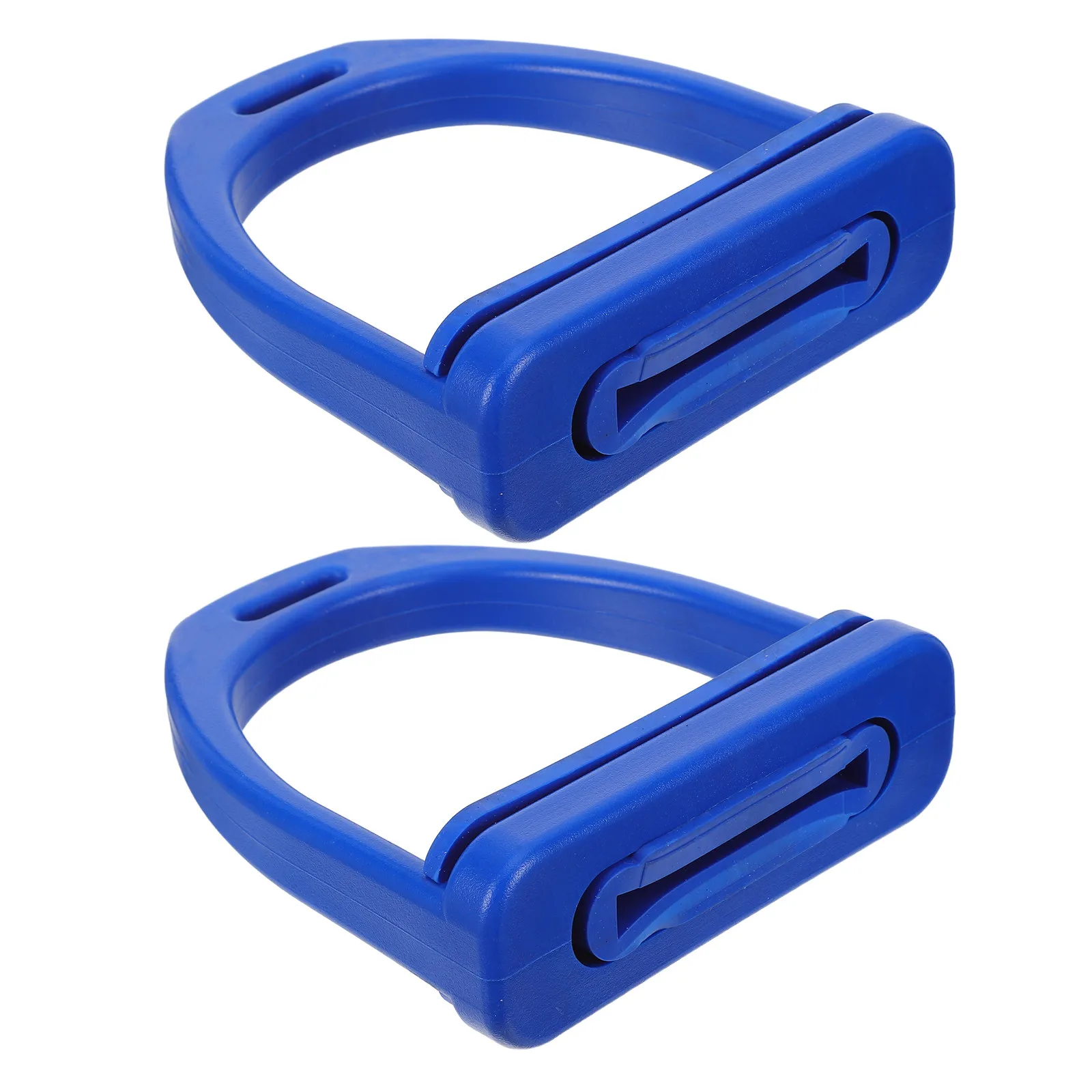 

2Pcs Horse Riding Plastic Stirrups Blue Non Slip Rubber Pad Trail Riding Knee Ankle Protection Safety Equestrian Saddle