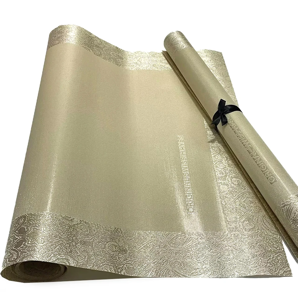 

3D Swiss Sego Gele Headtie,Champagne Nigerian African Shiny Polyester Fabric 2pcs Set for Wedding ASO EBI,Hayes Head Wrap TX-1-3