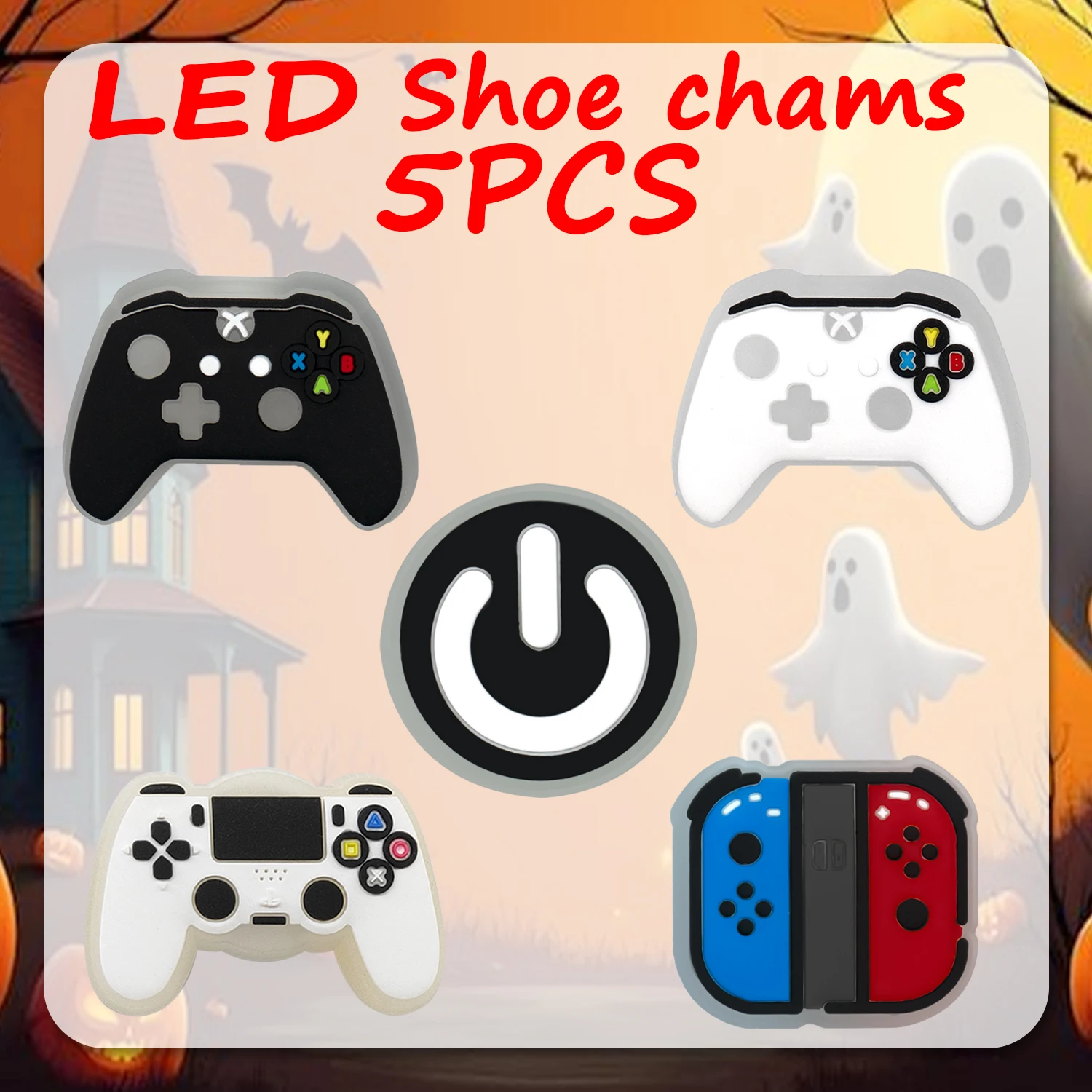 1/2/5 Stück Halloween-Schuhdekoration für Sandalen, lustiger Kürbis-Geist-Schuhanhänger, Zubehör, Katzenfledermaus, geeignet für alle Clogs – Detail 17