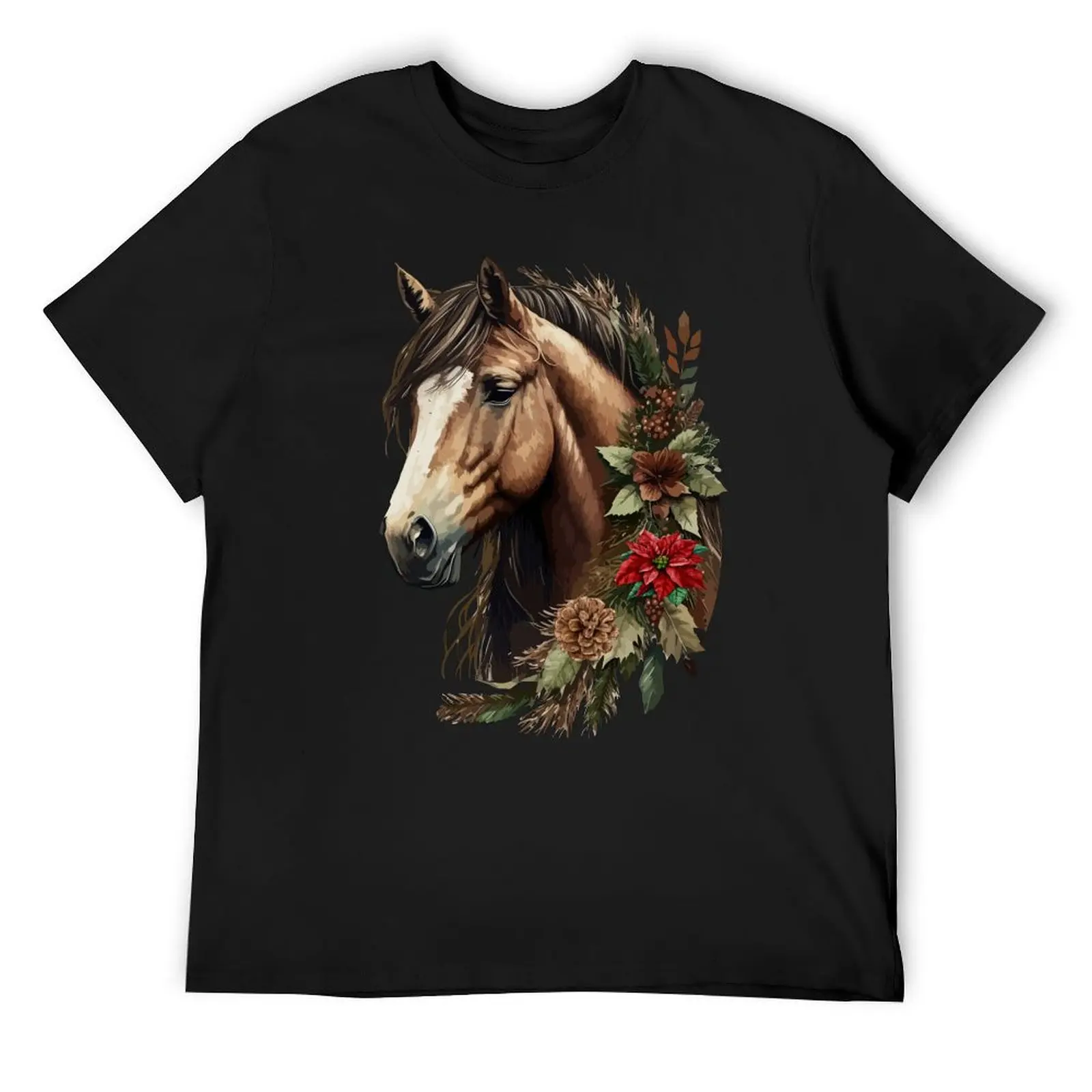 

Christmas Horse T-Shirt funny gifts oversized t shirt blacks funny t shirts for men