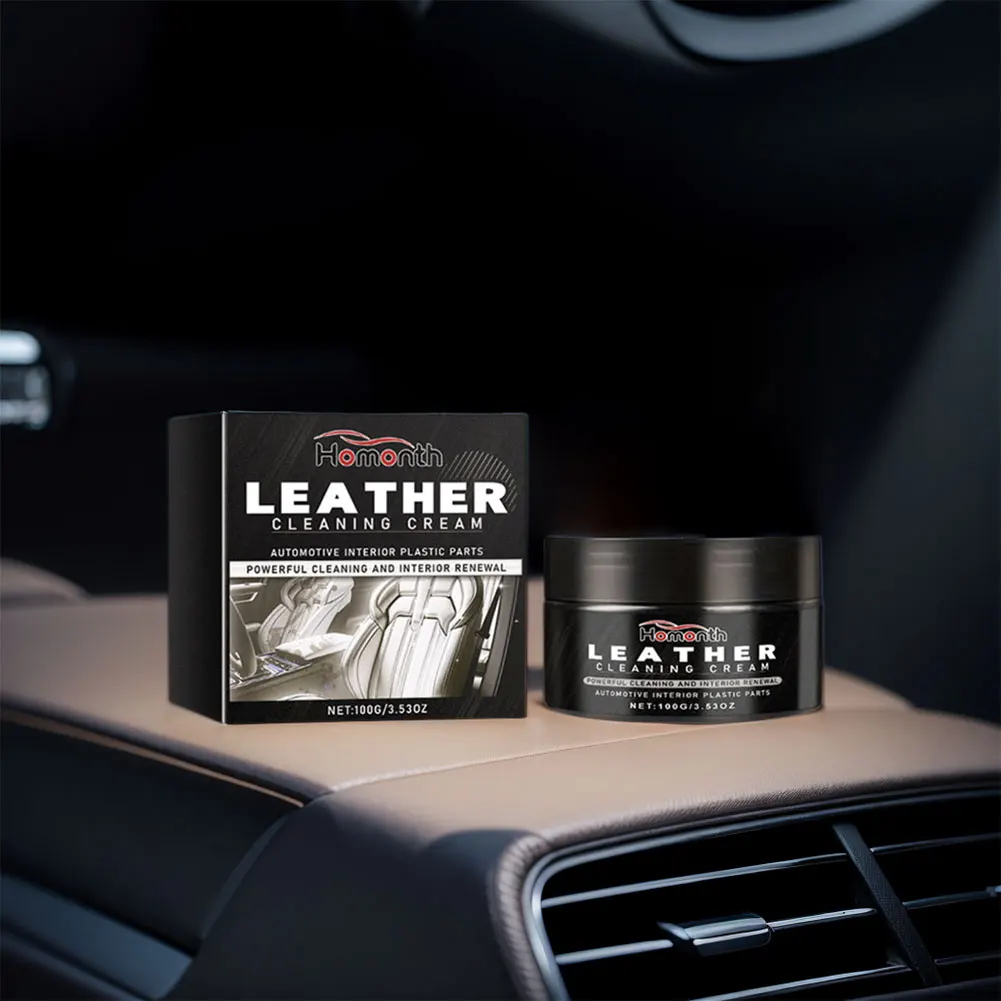 Car Leather Cleaning Cream Long Lasting Leather Maintenance Car Seat Sofa Scratch Cracks Care Leather Pant Bag Shoes Furniture