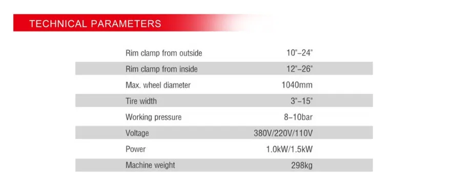 DS-706A2 Change Tire Equipment Tyre Wheel Changer Machine 10-26''