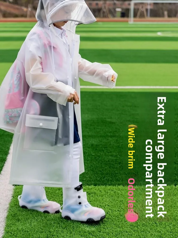 

Thiened School orm Raincoat for Middle School Students Bicycle Riding Waterproof Clothing Youth Anti-Rain Suit Home Use