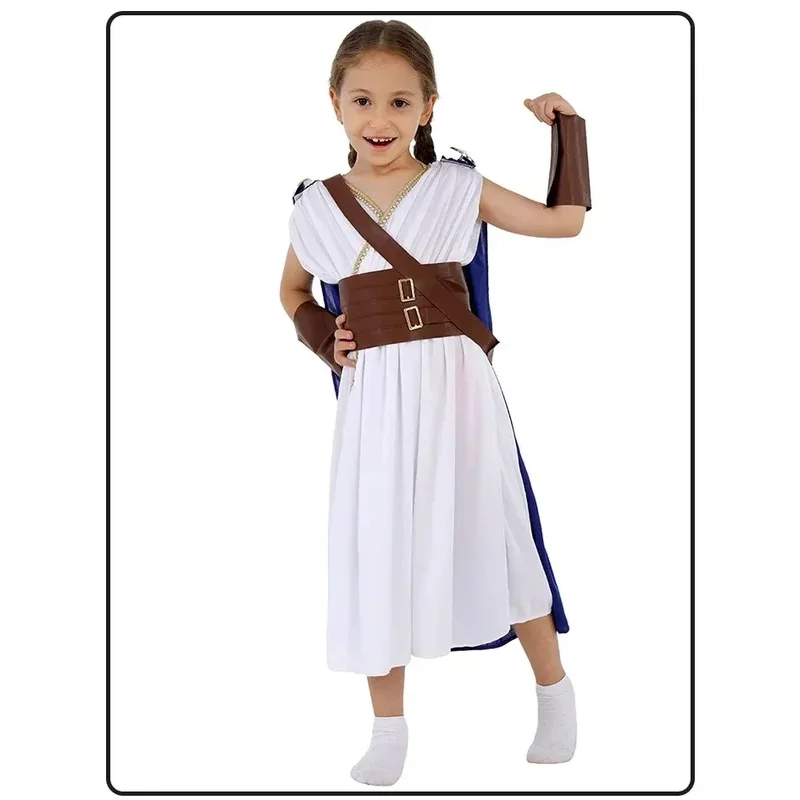 Halloween Child Greek Hunting Goddess Artemis Cosplay Costume Girls Kids Purim Book Week Halloween Carnival Party Fancy Dress