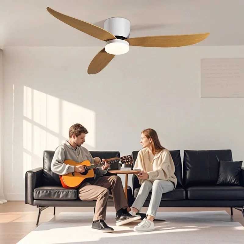 Modern LED Ceiling Fan With Light Home Deco Living Room Electric Fan Lamp Silent Interior Bedroom Dining Room Ceiling Chandelier