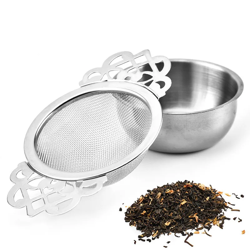 

200Set Stainless Steel Reusable Mesh Tea Infuser Coffee Herb Spice Filter Handle Mesh Tea Residue Filter Infuser Tools H77115