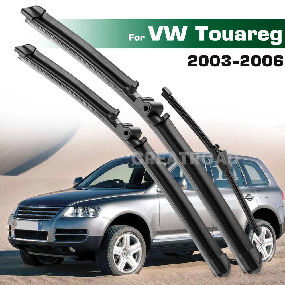 

GREATROAD Wiper LHD Front & Rear Wiper Blades Set For VW Touareg 2003 - 2006 Windshield Windscreen Window Brushes
