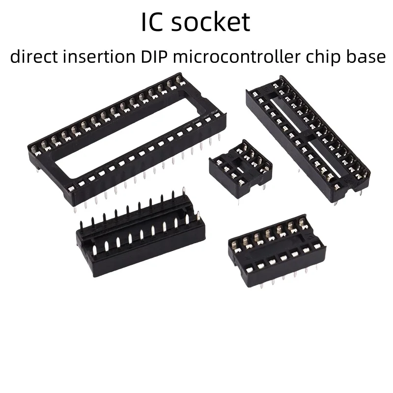 10PCS IC socket integrated block direct insertion DIP microcontroller chip base 6/8/14/16/18/20/24/28/40P