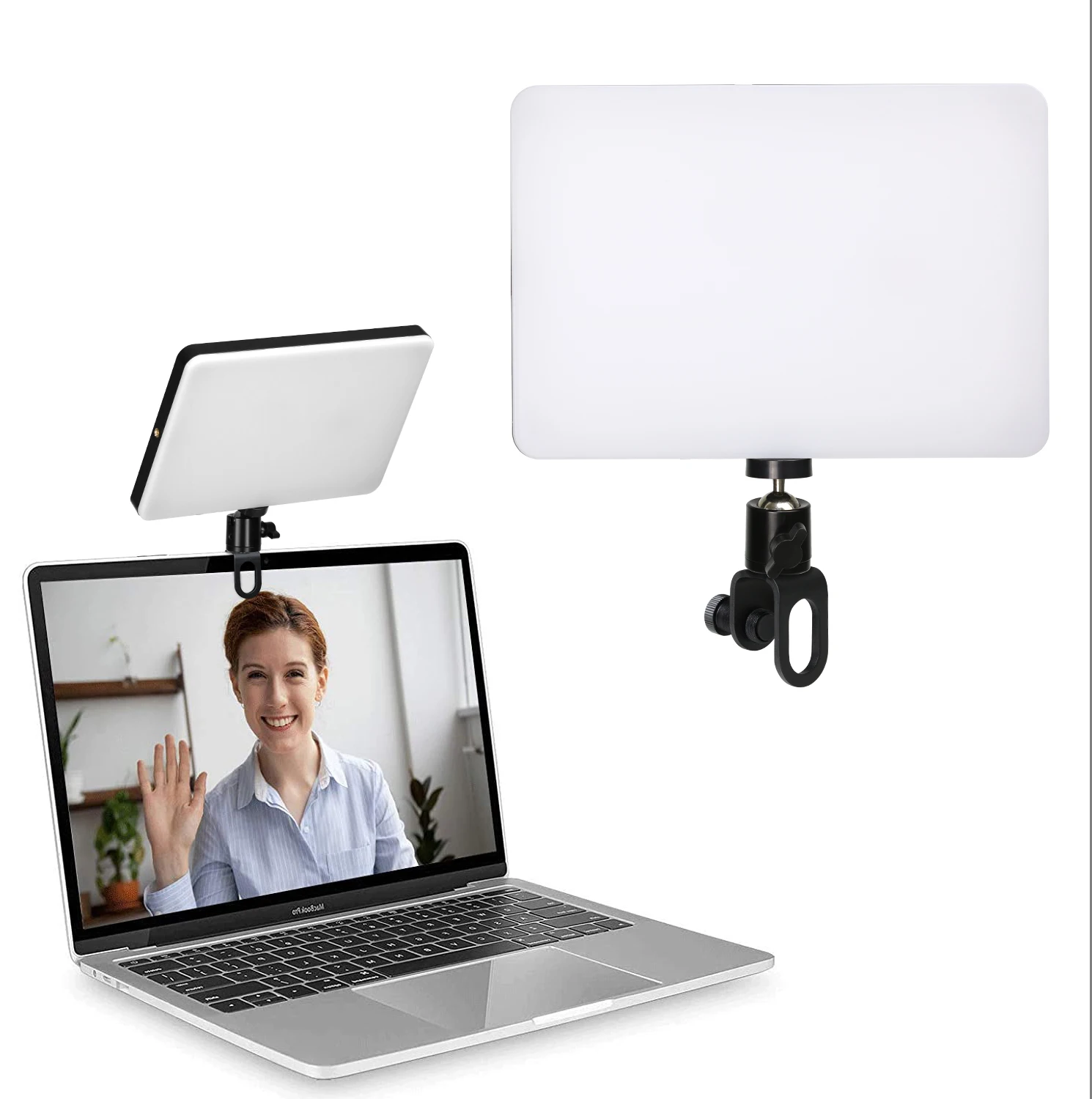 

10 Inch Flat Fill Lights Square Lamp Selfie Live Streaming USB Desktop Clip for Youtube Macbook PC Laptop Computer Tiktok Stream