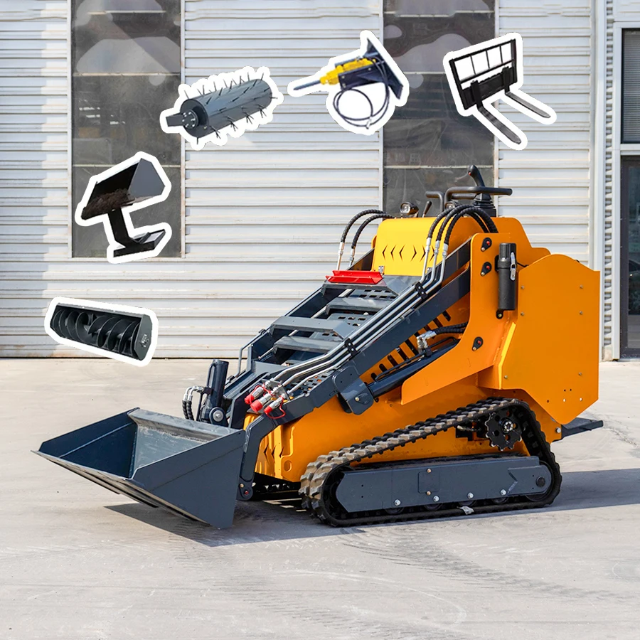 

Cheap New Small Mini Kubota Engine Garden Loader Wheel /track Mini Skid Steer Loader with Bucket