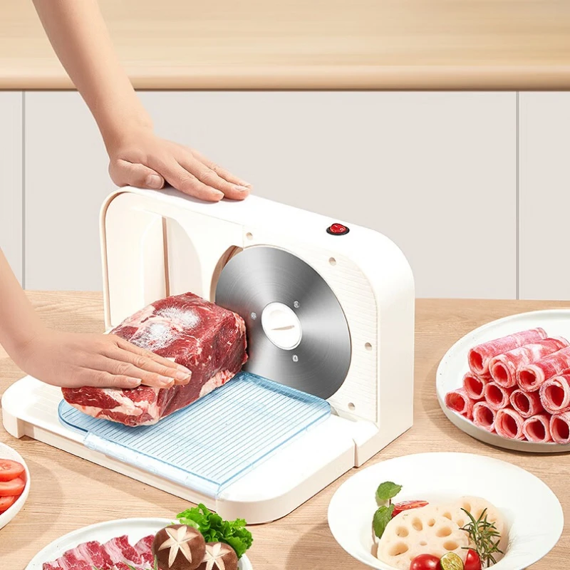

Adjustable 1-15mm Home Meat Slicer Mutton Beef Roll Cutter Foldable Heavy Duty Semi Automatic Vegetable Shredder Electric