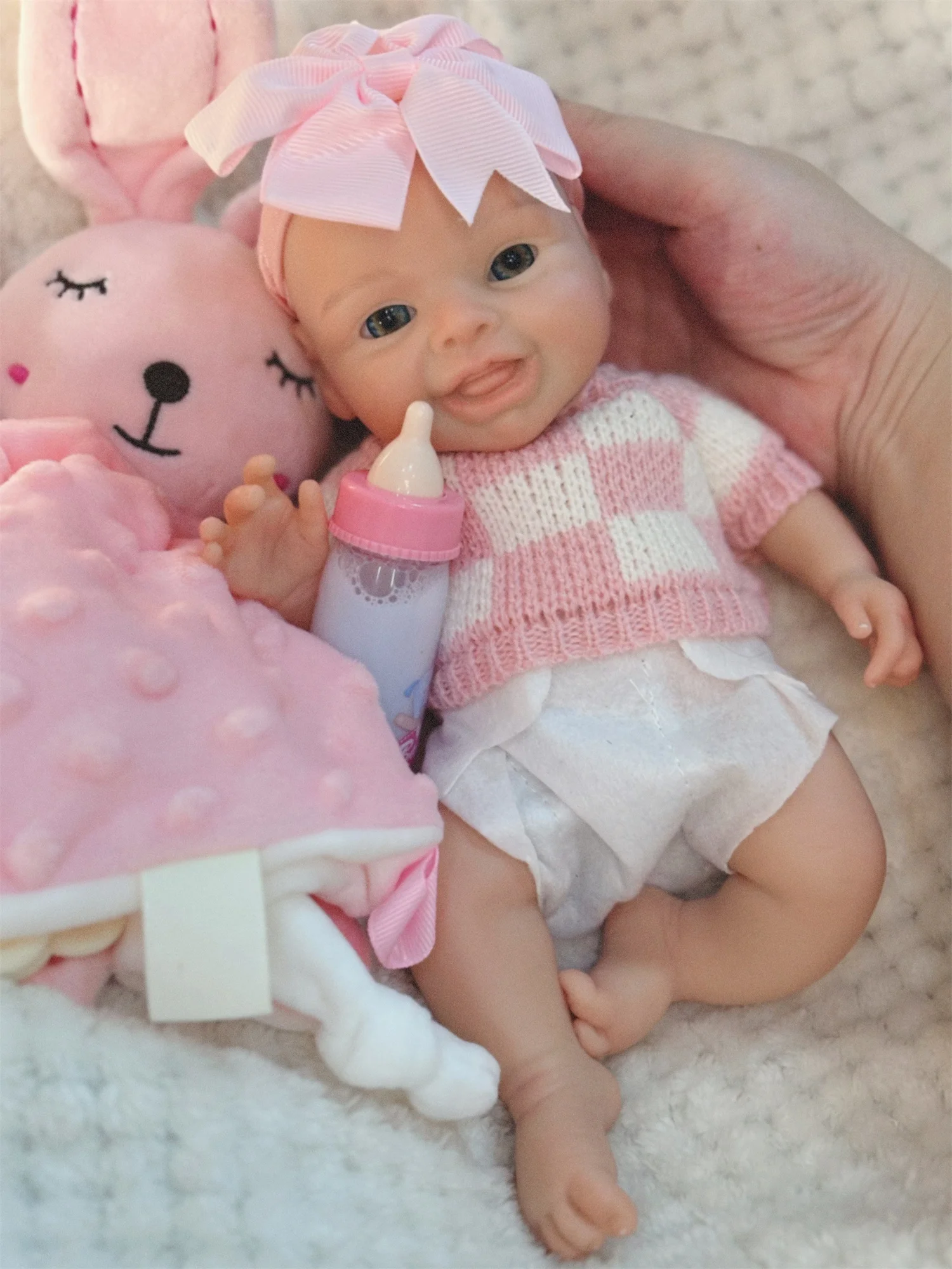 10Inch Silicone Girl Reborn Baby Dolls Painted Lifelike Full Body Soft Silicone Bebe Reborn Dolls For Kid's Christmas Gifts