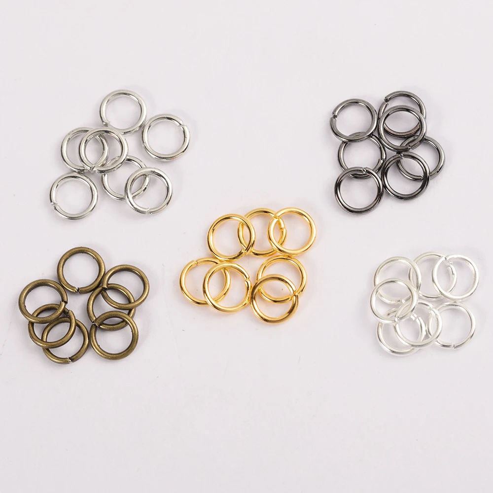 400pcs/lot Wholesale Jump Rings Gold Color Open Rings 4-10mm Split Ring Connectors for Jewelry Making DIY Findings Components