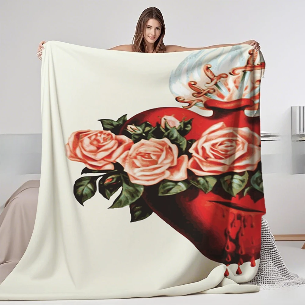 

New Immaculate Heart of Mary Vintage Blanket bedroom stuff: Furry blanket, mantas de invierno, fleece blanket, mantas y colchas,