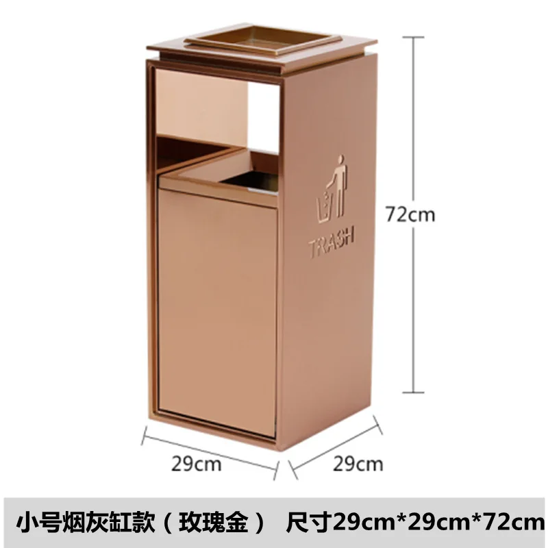 Stainless Steel Ashtray Waste Bin 72x29x29cm Large Capacity Trash Can for Hotel Lobby Office Commercial Public Area Elevator