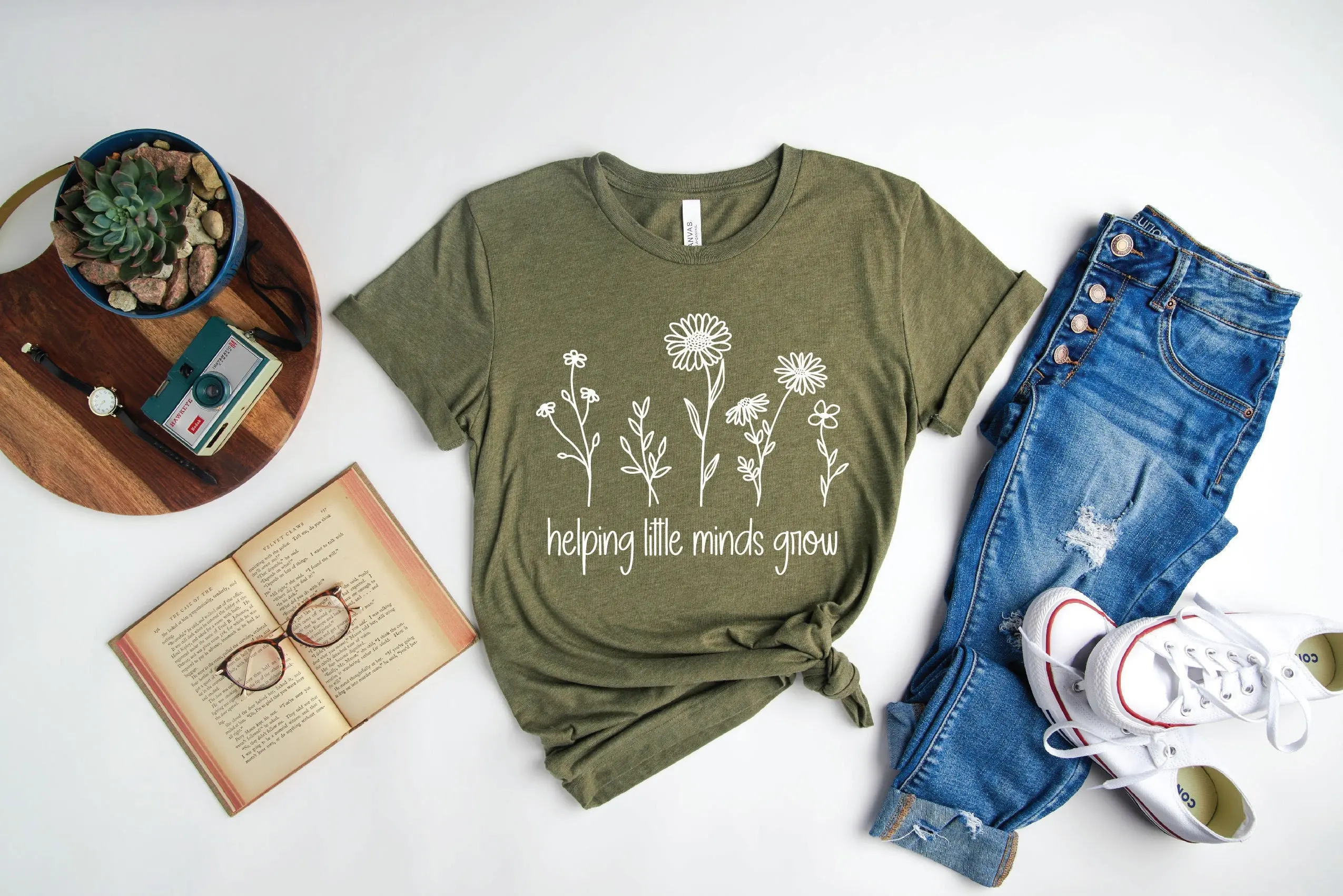 Helping Little Minds Grow T Shirt Teacher For Appreciation Inspirational Educators