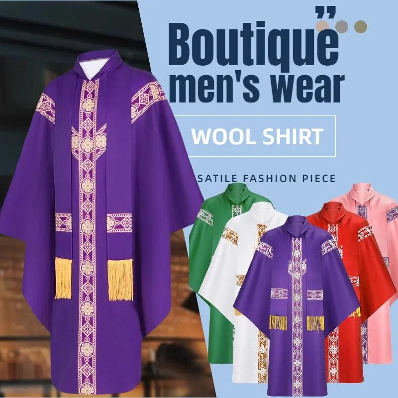 

Medieval European and American Halloween Muslims Wearing Long Robes Religious Prayer Clothes Stage Performance Clothes Cloaks