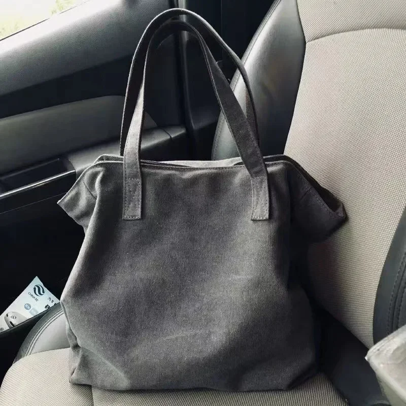 2024 New Versatile Casual Simple Handbag Commuter Large Capacity Fashion Canvas One Shoulder Tote Bag