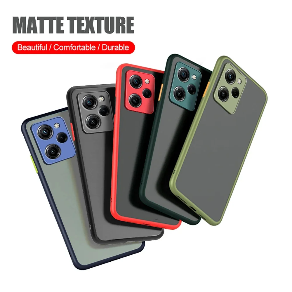 Für Xiaomi Redmi Hinweis 12 Turbo 5G Telefon Fall Poco F5 5G Kamera Schutz Matte Stoßfest Rüstung harte PC Abdeckung Caque