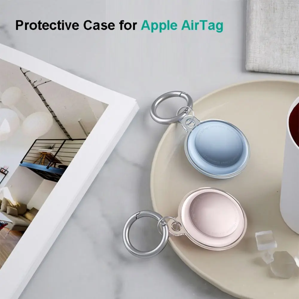 Keychain Protective Case Full Protection Fingerprint-proof Protective Cover TPU Anti-lost Smart Accessories for Apple AirTag