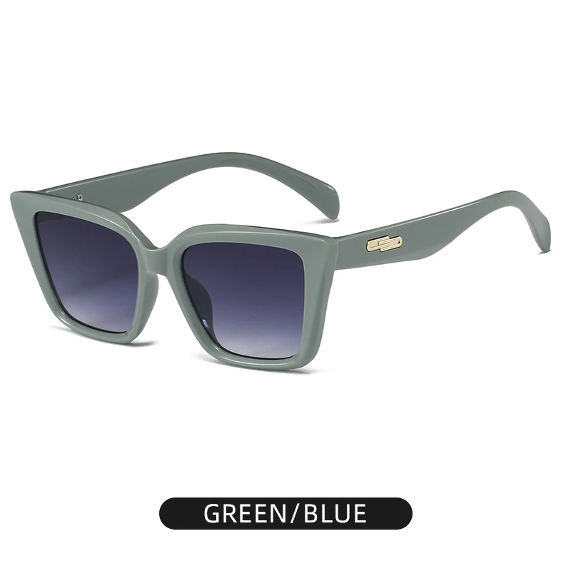 Lunettes de soleil rétro à grande monture œil de chat, visage rond, ongles de riz, nouvelle photographie de rue pour femmes, lunettes de soleil ultraviolettes, 2025, 3196