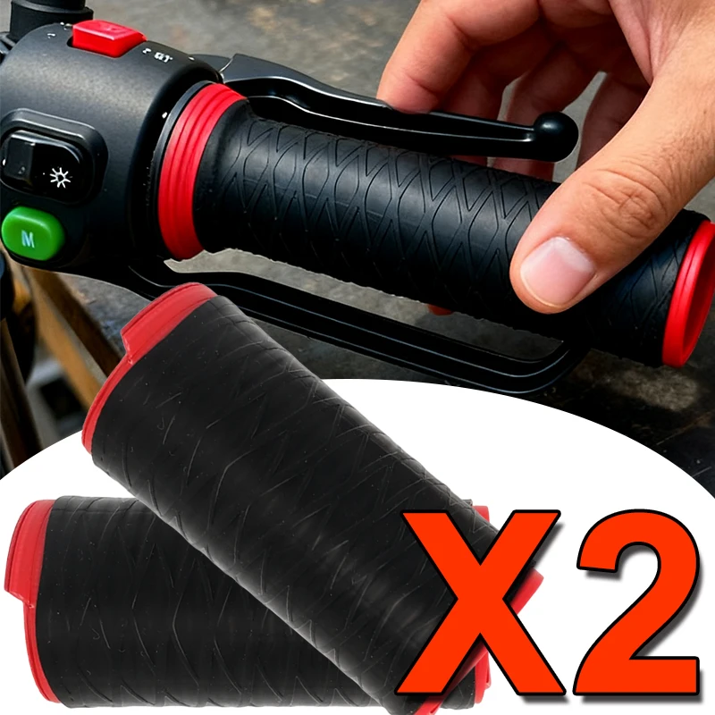 1-2PCS Silicone Motorcycle Handlebar Cover Universal Self Shrinking Handlebar Brake Cover Non-slip Riding Protective Covers