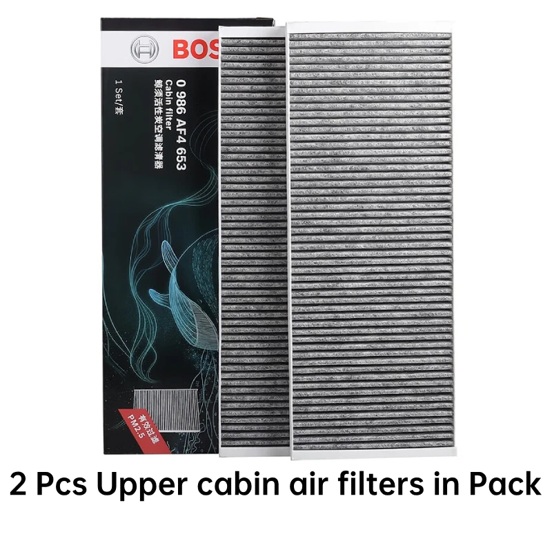 BOSCH BALEEN Series HEPA Carbon Cabin Filter Kit For Tesla Model Y In & Exterior Air Filter for Model 3 0986628583 = FP25015